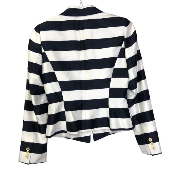 ANTONIO MELANI satin STRIPED BLAZER SIZE 2 NEW WITHOUT TAG - Picture 6 of 7